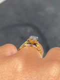 14K Gold 3.00 Carat Lab Grown Marquise 6-Prong Bloom Engagement Ring