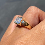 14K Gold East West 3.00 Carat Lab Grown Radiant Diamond Bezel Engagement Band