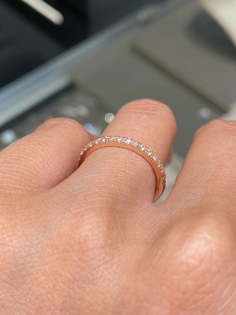 14K Gold 1.6MM Diamond Prong Set Band