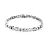 14K Gold Round Diamond Cut Natural Diamond Tennis Bracelet