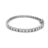 14K Gold Round Diamond Cut Natural Diamond Tennis Bracelet