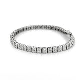 14K Gold Two Row Diamond Channel Tennis Bracelet