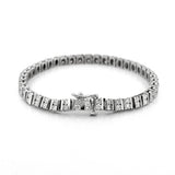 14K Gold Two Row Diamond Channel Tennis Bracelet