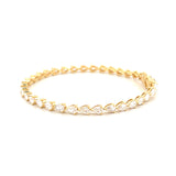 14K Gold East West Lab Grown Pear Cut Diamond Tennis Bracelet