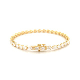 14K Gold East West Lab Grown Pear Cut Diamond Tennis Bracelet