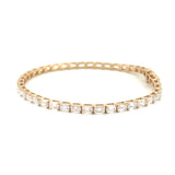 14K Gold East West Lab Grown Emerald Cut Diamond Tennis Bracelet