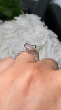 14K Gold 5.50 Carat Lab Grown Oval Diamond Oval Setting Under Halo Engagement Ring