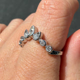 14K Gold Bezel Tiara Diamond Ring