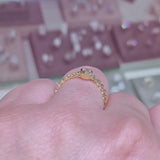 14K Gold Cuban Oval Diamond Bezel Ring