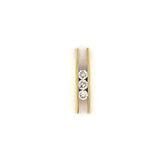 14K Gold Invisible Set Open Bar Pendant