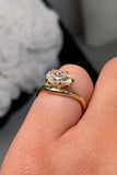 14K Gold East West 1.50 Carat Lab Grown Diamond Pear Curved Engagement Ring