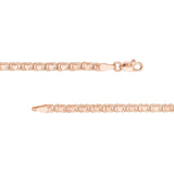 14K Gold Children's Heart Mirror Rope ID Bracelet