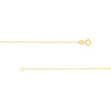 14K Gold Tapered Oval Pendant Necklace