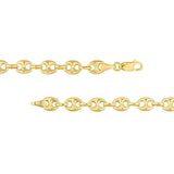 14K Gold 6.7MM Puff Mariner Chain