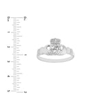 14K Gold Claddagh Diamond Heart Ring