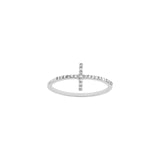 14K Gold Diamond Cross Ring