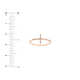 14K Gold Diamond Cross Ring