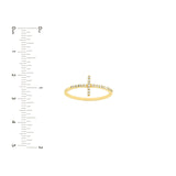 14K Gold Diamond Cross Ring