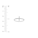 14K Gold Diamond Cross Ring