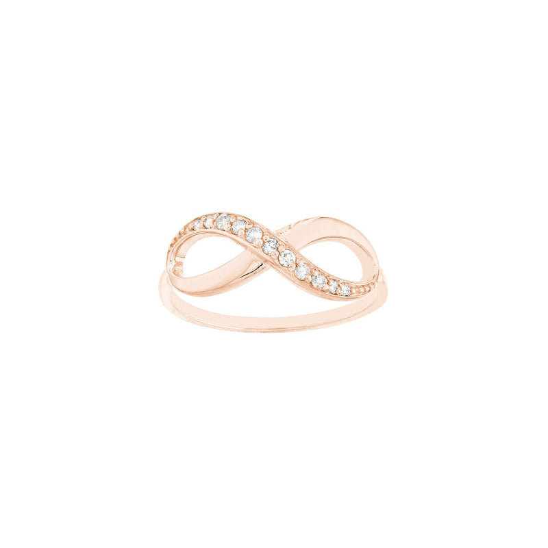 14K Gold Infinity Diamond Ring