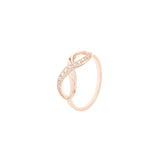 14K Gold Infinity Diamond Ring