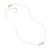 14K Gold Diamond Row Infinity Pendant Necklace