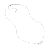 14K Gold Diamond Row Infinity Pendant Necklace