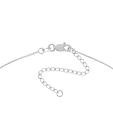 14K Gold Bar Pendant Necklace with Inset Diamond Bezel