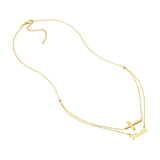 14K Gold Faith and Cross Necklace