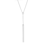 14K Gold Personalized Lariat Bar Pendant