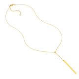 14K Gold Personalized Lariat Bar Pendant
