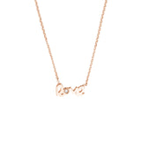 14K Gold Mini Diamond Love Pendant Necklace