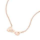 14K Gold Mini Diamond Love Pendant Necklace
