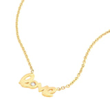 14K Gold Mini Diamond Love Pendant Necklace