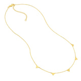 14K Gold Spaced Triangle Necklace