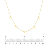 14K Gold Spaced Triangle Necklace