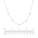 14K Gold Spaced Triangle Necklace