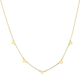 14K Gold Spaced Triangle Necklace