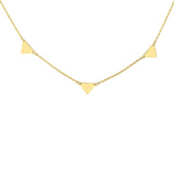 14K Gold Spaced Triangle Necklace
