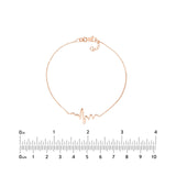 14K Gold Heartbeat Bracelet