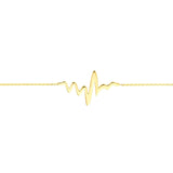 14K Gold Heartbeat Bracelet