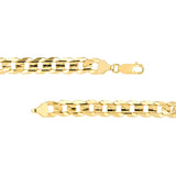 14K Gold 8.5MM Initial ID Cuban Chain Bracelet