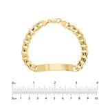 14K Gold 8.5MM Initial ID Cuban Chain Bracelet