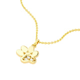 14K Gold Paw Print Diamond Pendant