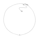 14K Gold Solo Diamond Bezel Choker