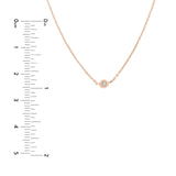 14K Gold Solo Diamond Bezel Choker