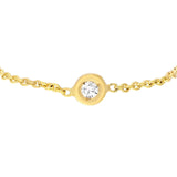 14K Gold Diamond Bezel Chain Ring