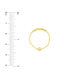 14K Gold Diamond Bezel Chain Ring