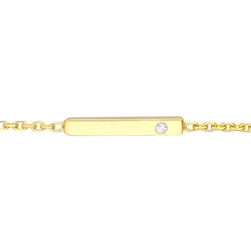 14K Gold Diamond Bar Choker