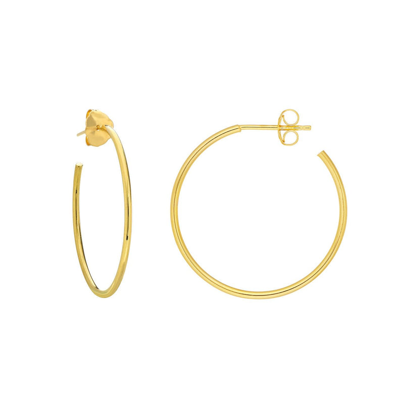 14K Gold 25MM Hoops